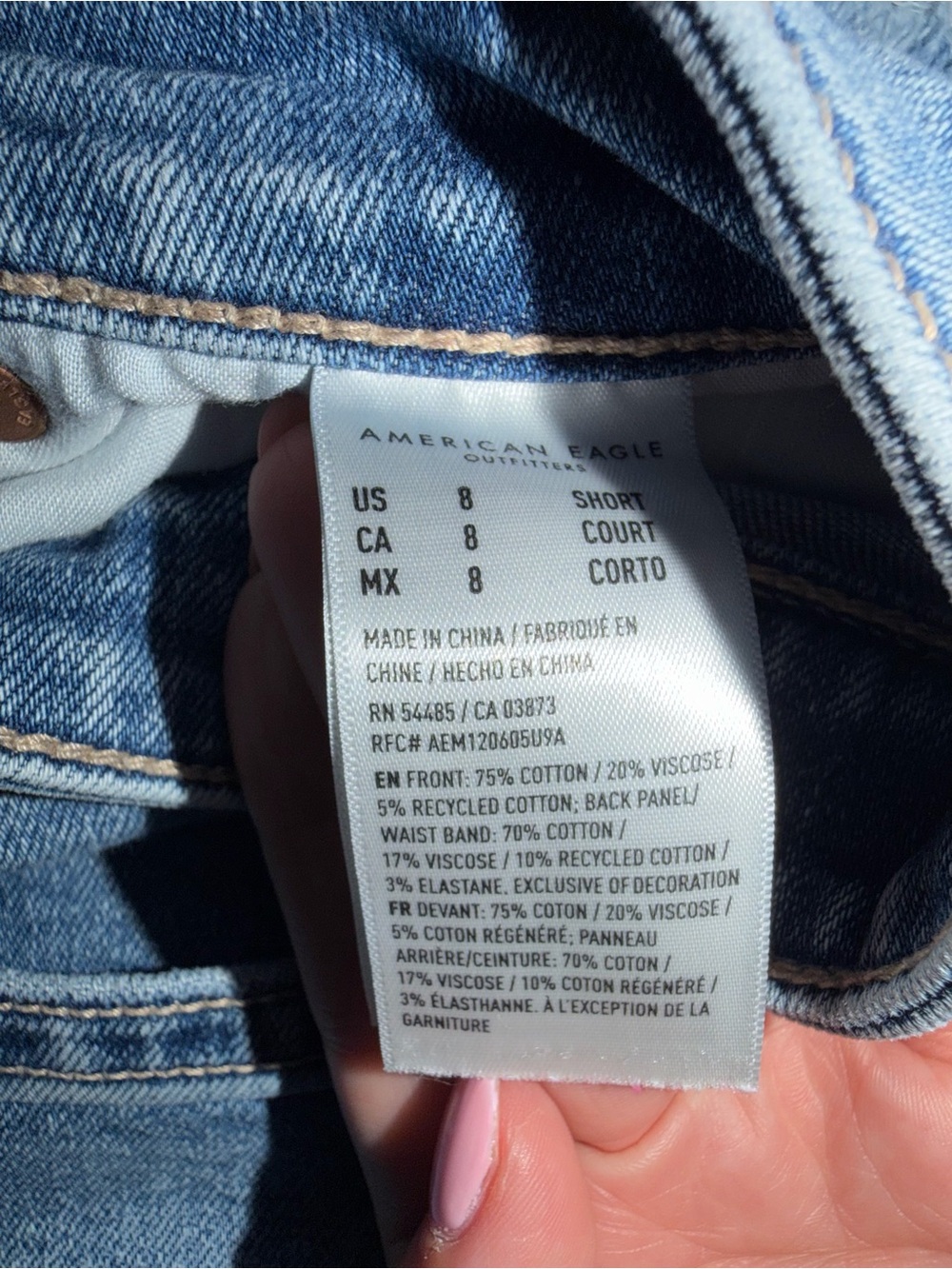 American Eagle Outfitters Light Blue Denim Short Jeans